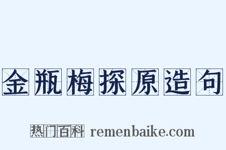 金瓶梅探原造句是什么意思的图片